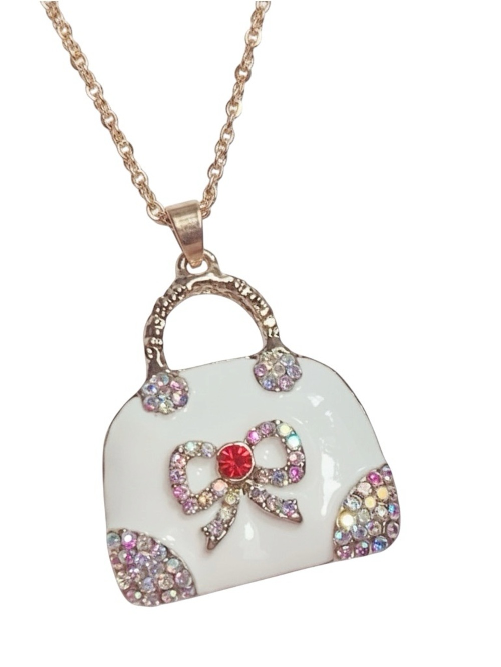 💋 3/$30 💋 Betsey Johnson Style - Crystal Purse Necklace